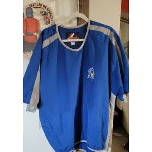 Duke Blue Devils majestic Pullover Windbreaker Jacket Lined Vented Back Mens
